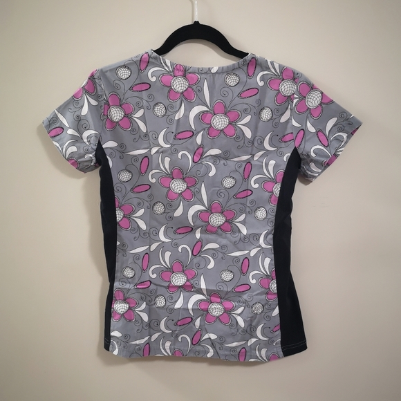 Women's grey scrub top - Picture 2 of 3